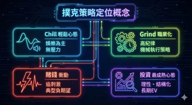 扑克玩家〡赌博还是投资？ 4大扑克策略定位与现代副业思维