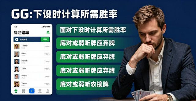 大发扑克实战攻略：位置优势 + 底池控制，新手快速盈利核心技巧